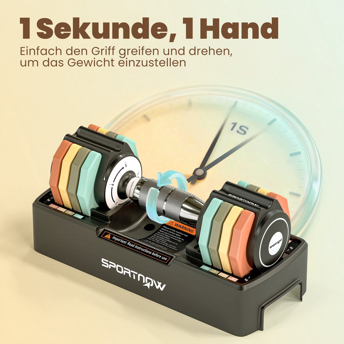 Sportnow Dumbbell Set-Gesmeed staal-28L x 10,6B x 10,4H cm-Veelkleurig – foto 8