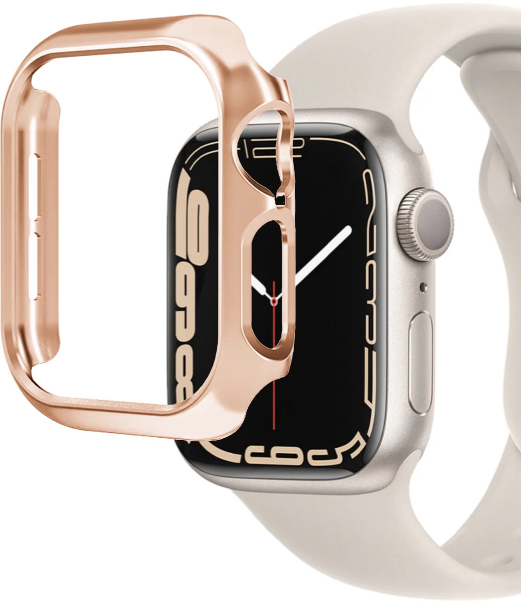 MY PROTECT - Bumper Hoesje Geschikt Voor Apple Watch 46mm - Bescherm Case - Rosé