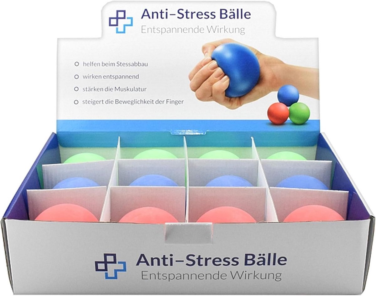 Set van 12 Anti-Stressballen voor Handkracht en Ontspanning