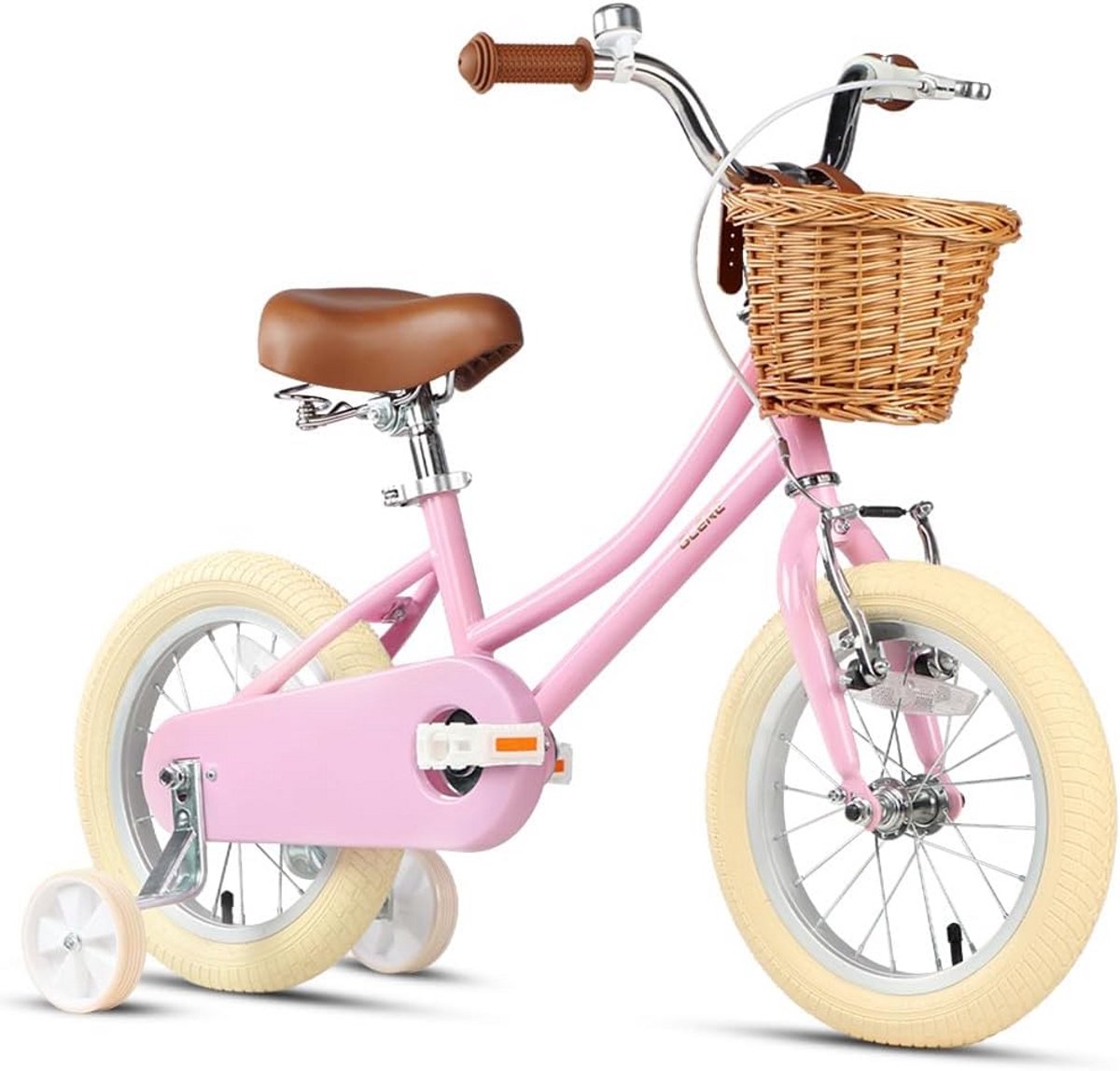 Kinderfiets voor Meisjes met Mand en Zijwieltjes - Verschillende Maten
