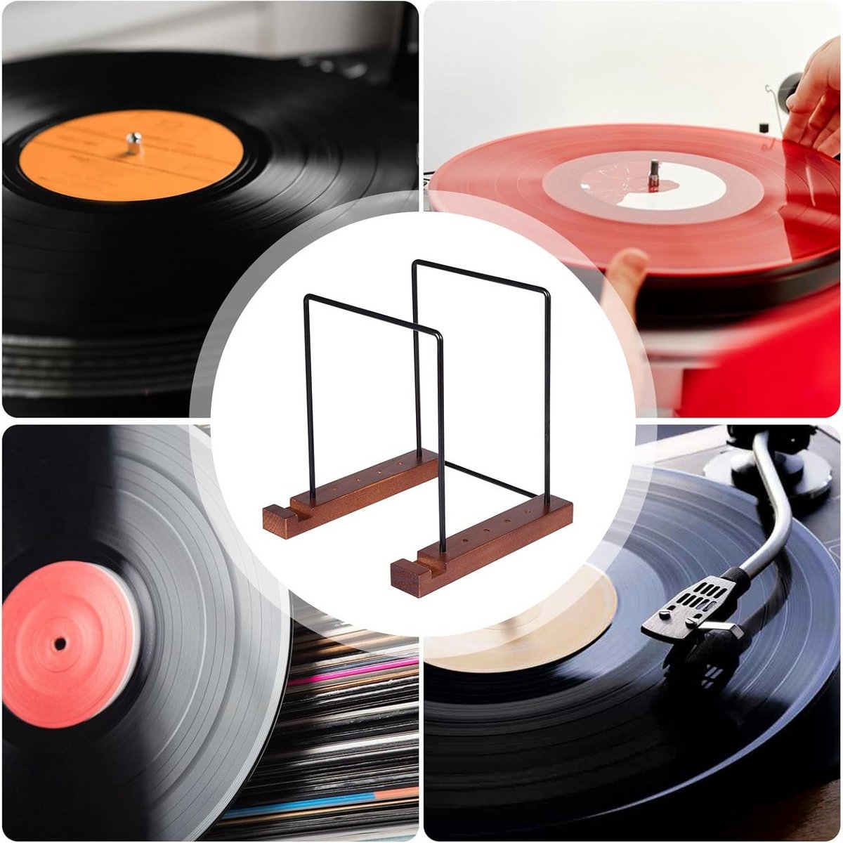 Stijlvolle Houten Houder voor Vinylplaten, LP's, Fotoboeken en Tijdschriften — cadeau in Wonen & Interieur - foto 3