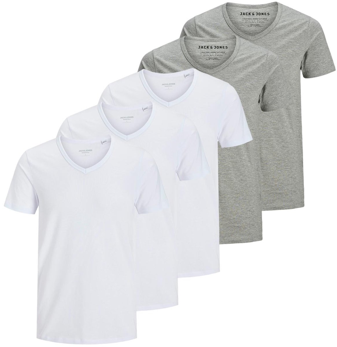 Jack & Jones Heren t-shirt 5 pack Essentials
