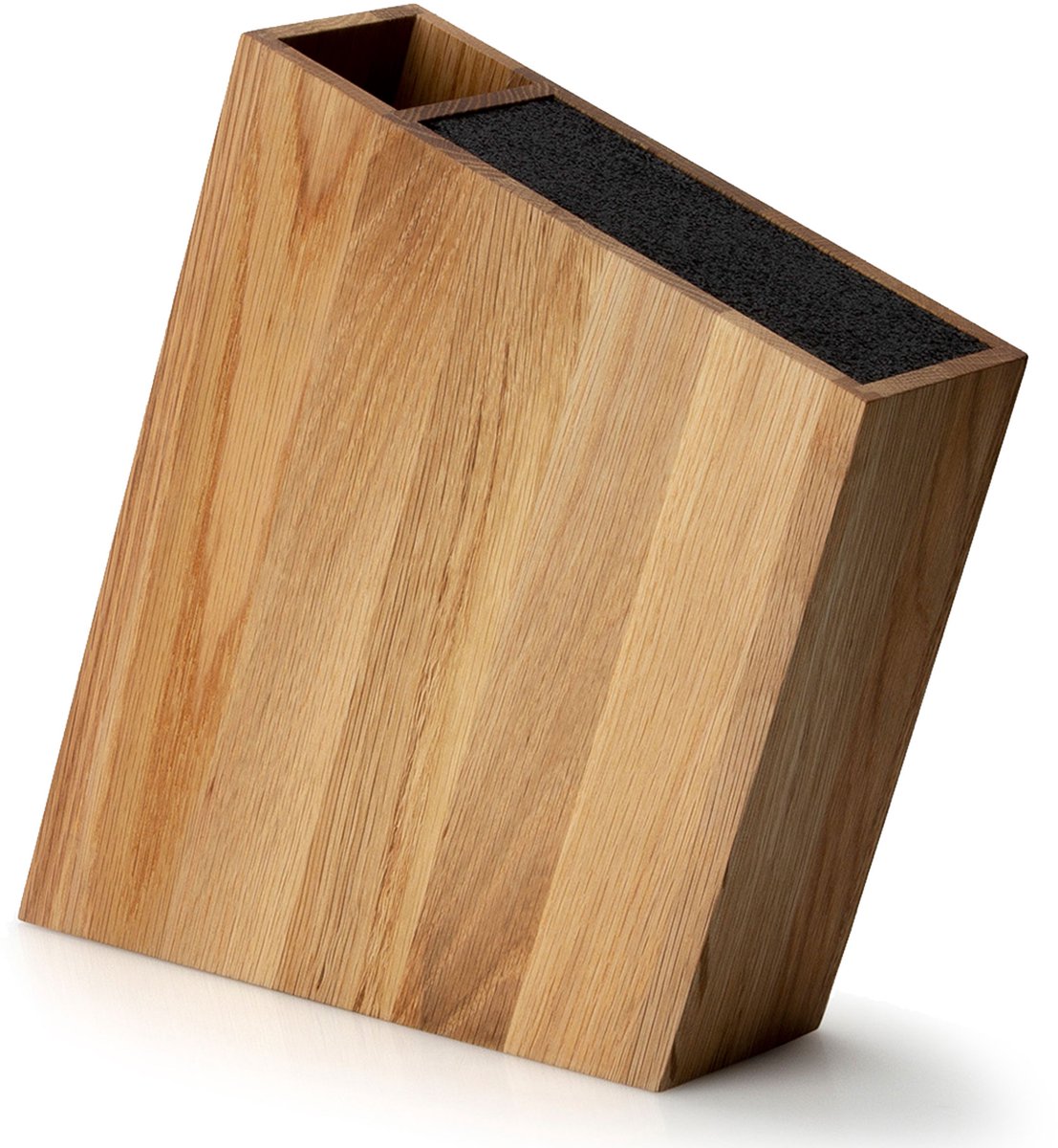Continenta Messenblok in Hout - Lichteiken - H31x24.5x8cm - Messen niet Inbegrepen