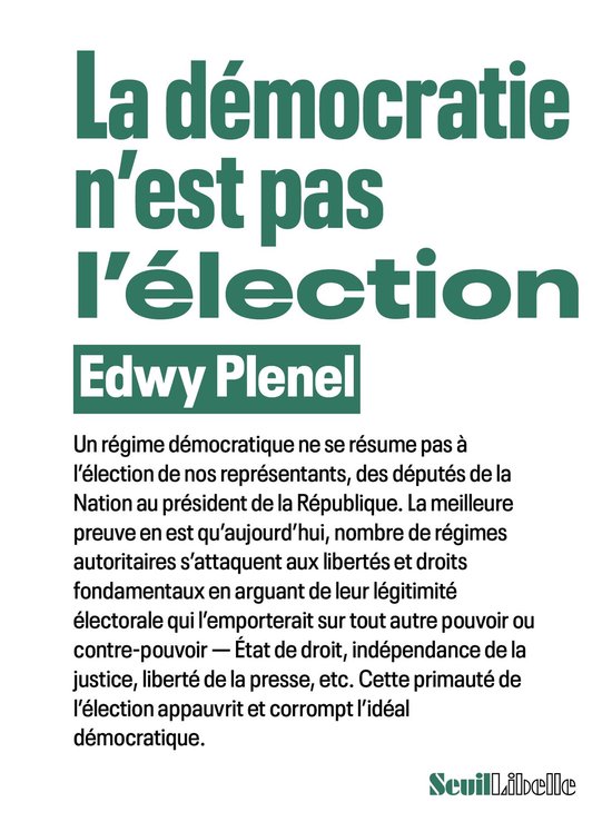 La démocratie n'est pas l'élection - cover