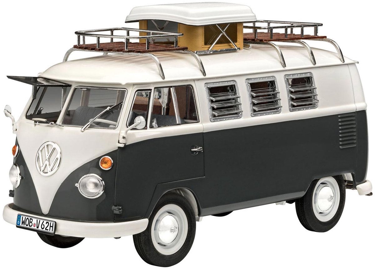 Revell Modelbouwpakket Auto - 07674 VW Volkswagen T1 Camper Plastic - Volwassenen - 189 onderdelen - 1:24 — afbeelding 8