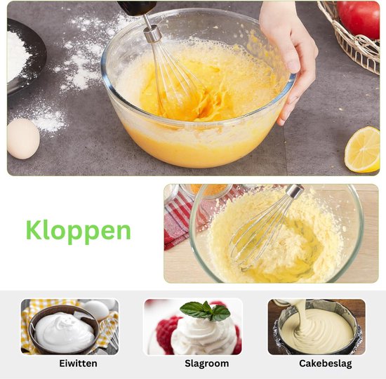 NBAP® Staafmixer Set - Hakmolen - Groentesnijder - Soepmaker - Draadloos - Zilver en Zwart van NBAP — afbeelding 5