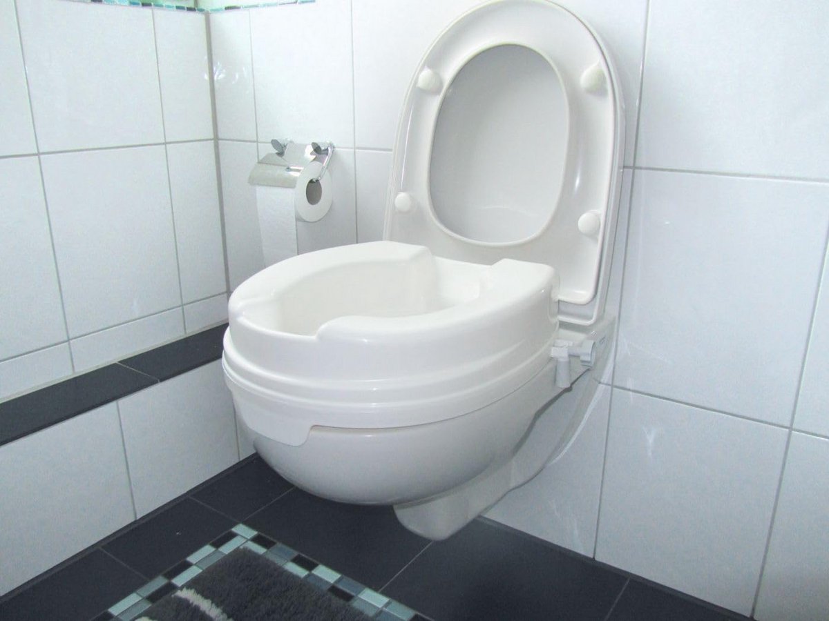 Verhoogde Toiletbril met Deksel, 10 cm Verhoging voor Comfort en Veiligheid