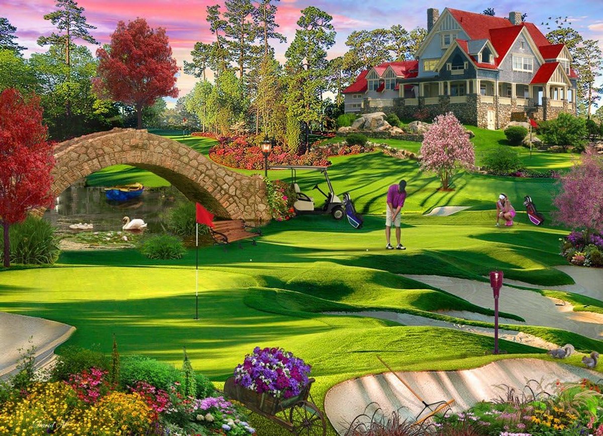 1000 Stukken Legpuzzel Golf | Puzzel voor Volwassenen met Unieke Stukken | 68x49 cm