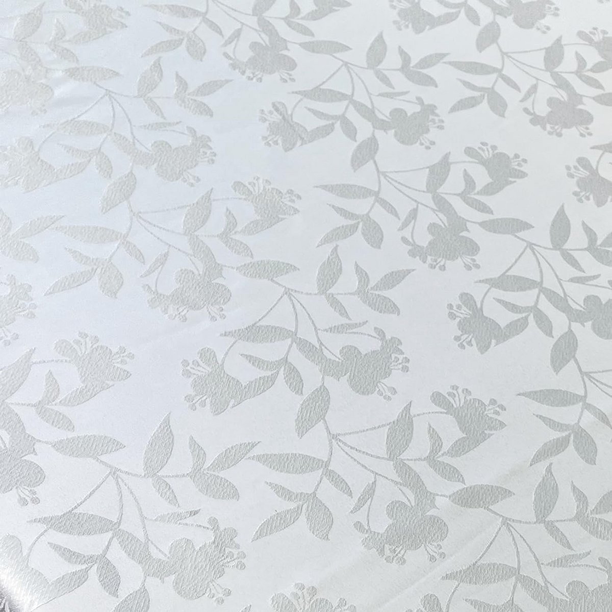 Ovaal Tafelkleed Damast Wit 180x240 cm Onderhoudsarm Polyester