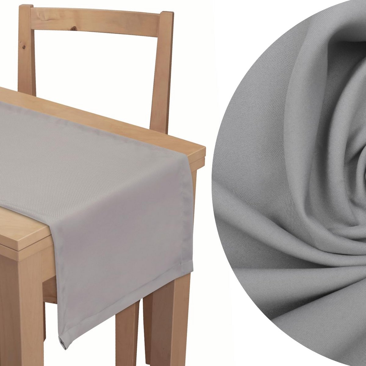 Effen tafelloper decoratief 180 cm voor hotel en restaurant in zandkleur