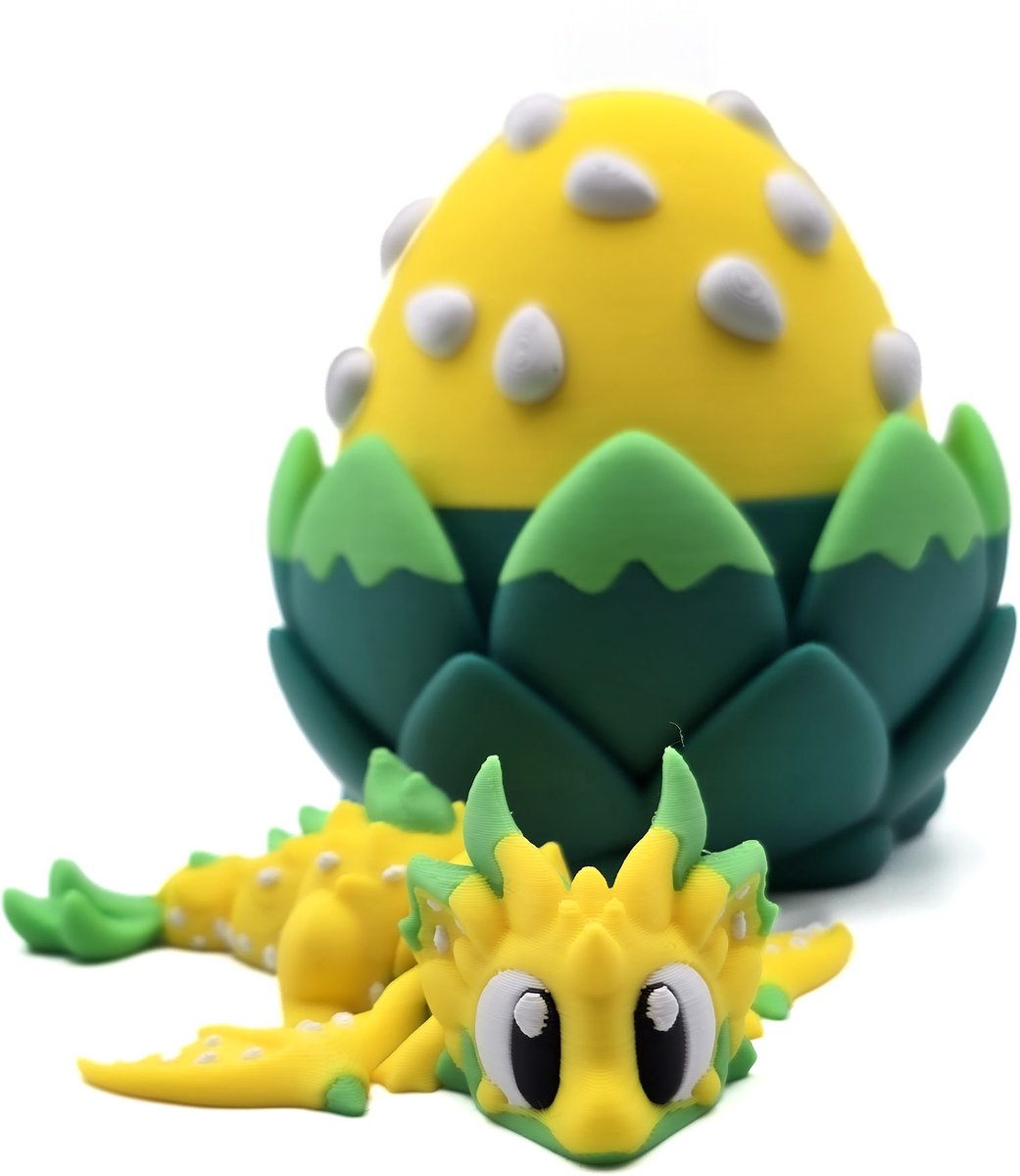 Citroen draak - Lemon dragon - thema draak met ei - Cosmetalic - flexi draak - Fantasy Decoratie en Cadeau voor Drakenliefhebbers
