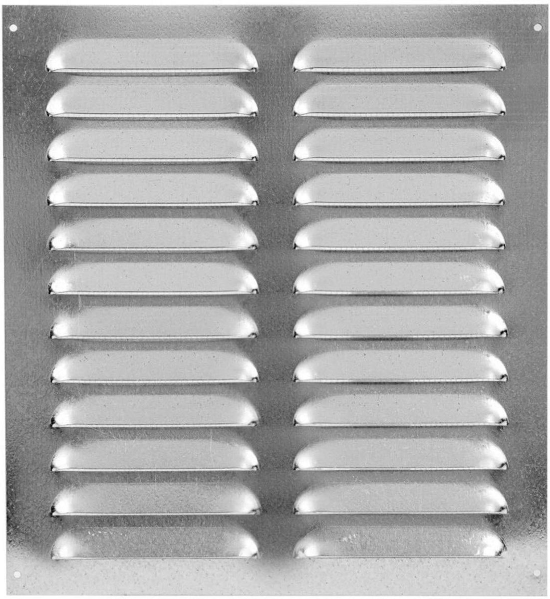 Ventilatierooster Afvoer Ventilatie Afsluitbaar met Insectenhor 255x280 mm Verzinkt