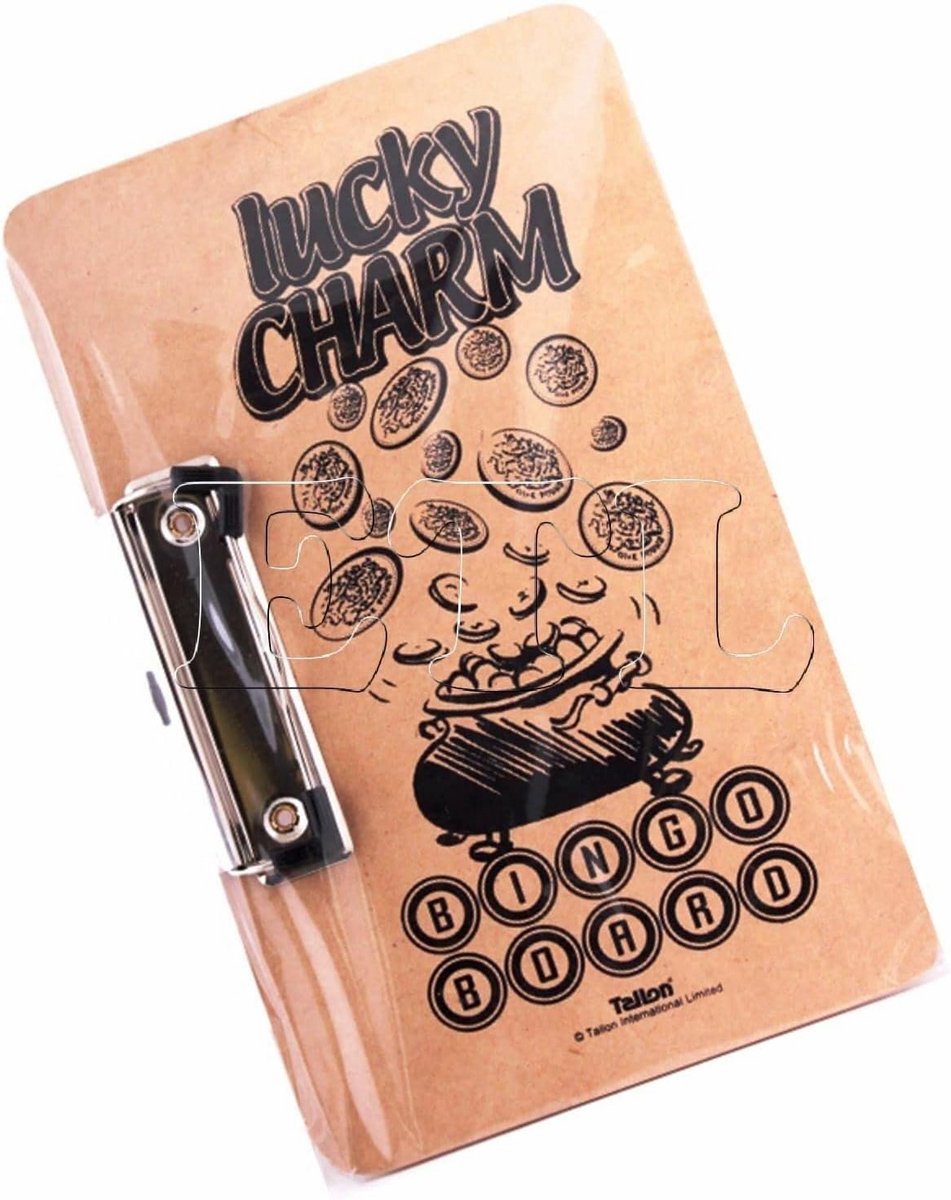 2x BINGO Speelbord met Klem - Lucky Charm Editie