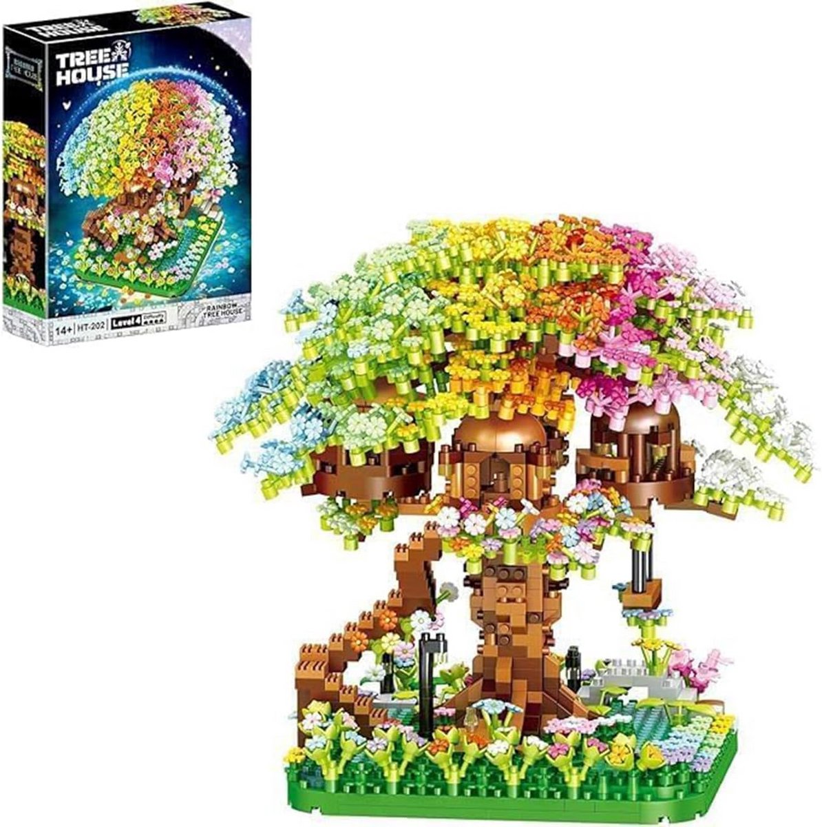 Gedetailleerde Bloesem Boom Bouwset - 1345 Delen - Creatief Cadeau voor Volwassenen en Tieners