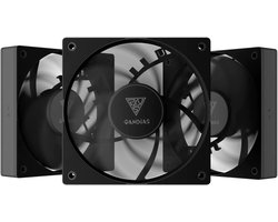 3x 120mm PC Ventilator Stille Fan Set, Daisy Chain - Super Silent, High Performance - 4Pin PWM Connector, Closed Loop - 400-1600 RPM - Gamdias Notus M1-1203