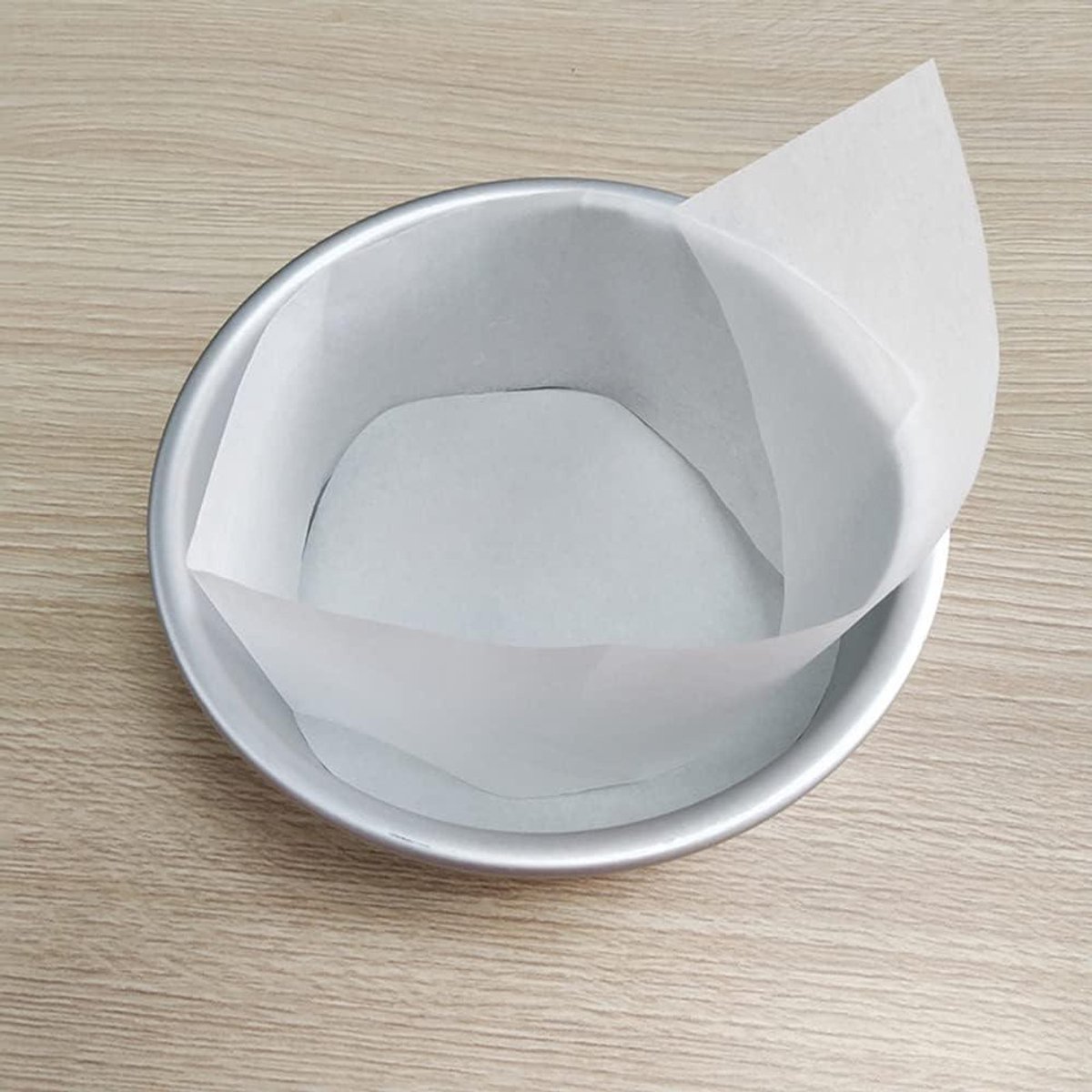 Cake Tin Liner Rol 10CM x 50M Siliconen Gecoat Bakpapier voor Koken Groente Vlees - Wit