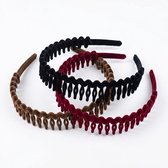 8 Stuks Spring Wave Hoofdband Haar Hoepel Voor Mannen En Vrouwen, Unisex Metalen Golvende Kam Haarband Accessoires Zwart