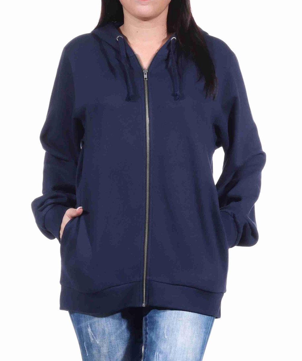 Normann Dames jack met capuchon voor vrijetijdspak, sportpak of joggingpak navy