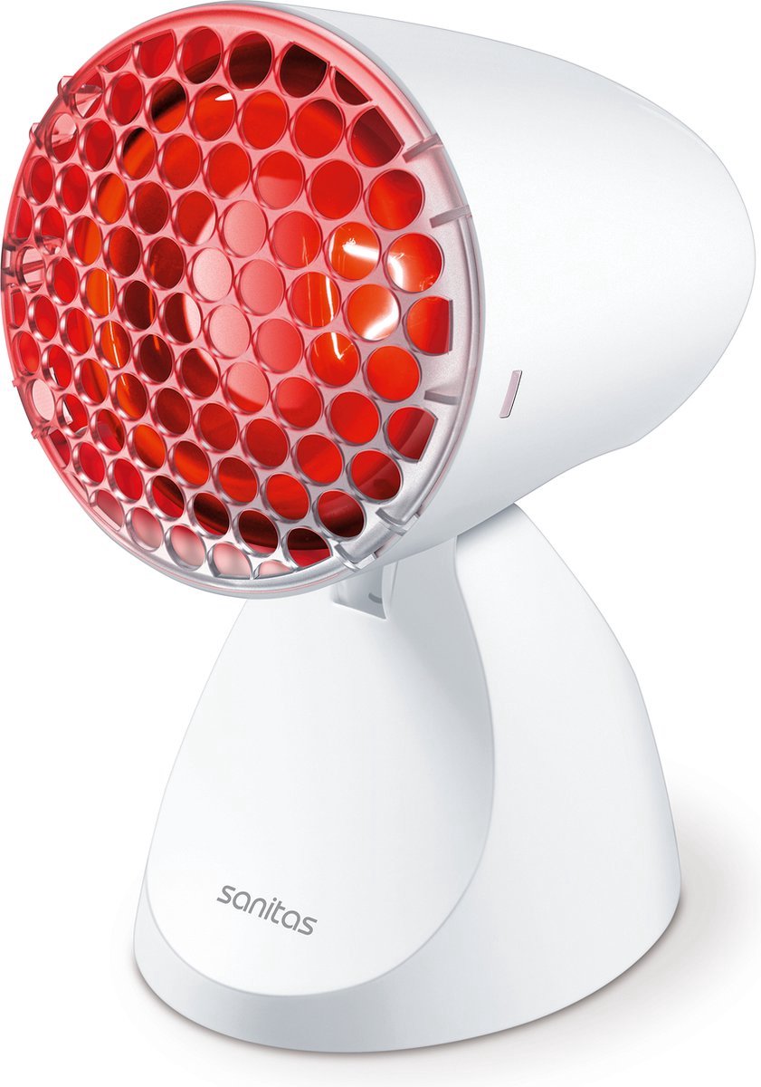 SANITAS Infraroodlamp SIL 06 - Verstelbaar: 5 kantelstanden - Incl. beschermrooster - Medisch gecertificeerd - Incl. bril - 100 Watt
