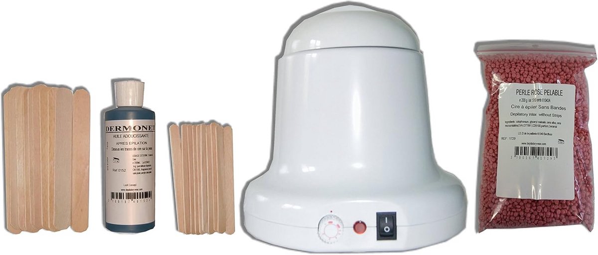 Professionele Waxverwarmer Set met Harde Waxparels en Benodigdheden