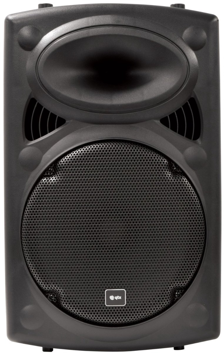 QTX QR15PA Draagbare PA-luidspreker met TWS + UHF USB/SD/FM-BT-mediaspeler met opnamefunctie