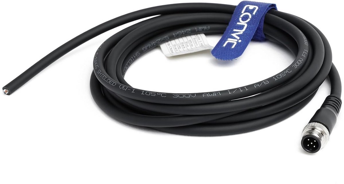 Industriële M12 5-polige Luchtvaartsensor Connector met PVC Kabel