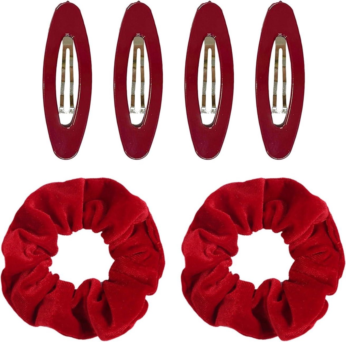Fluwelen Haarringen en Haarspelden Set - Haaraccessoires voor kapselbevestiging .