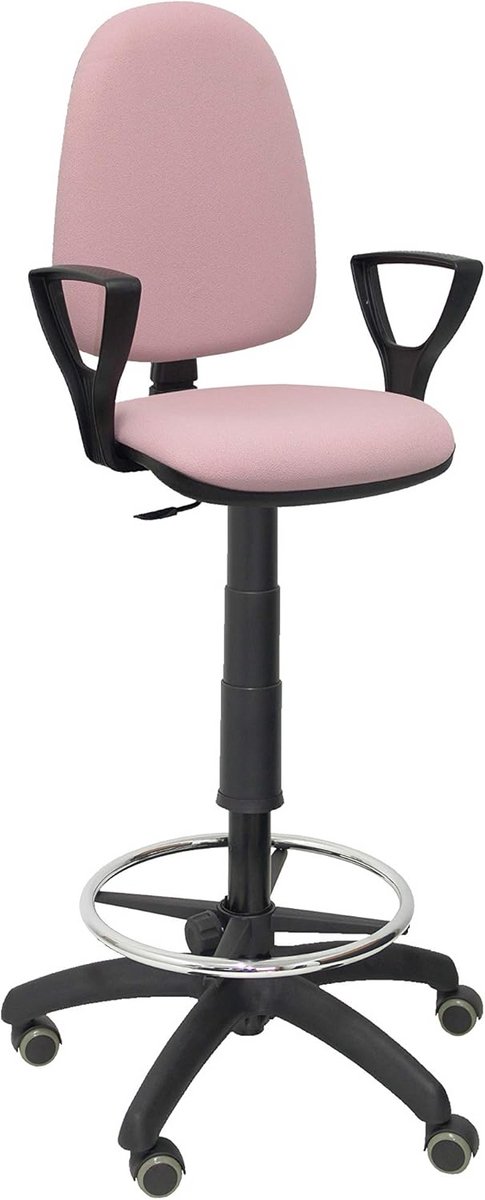 Ergonomische Kruk Met Voetensteun In Hoogte Verstelbaar Lichtroze