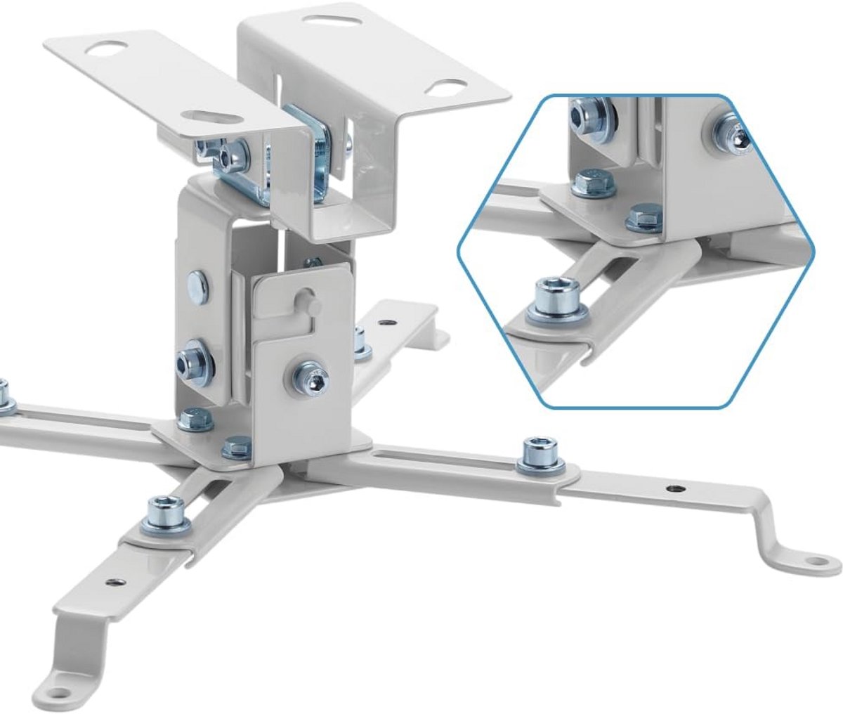 Universele Projector Beugel voor Plafondmontage, Wit, Max. 25 kg