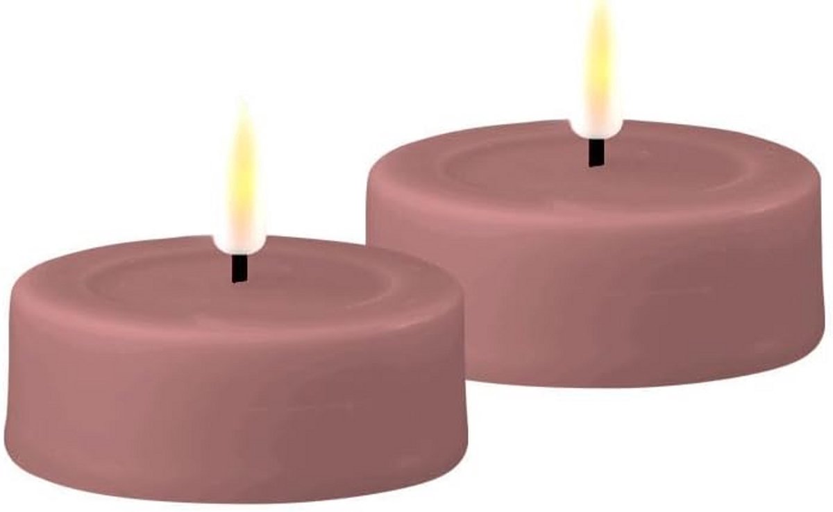 Grote sfeertheelichten echt wax - 2 stuks lichtpaars