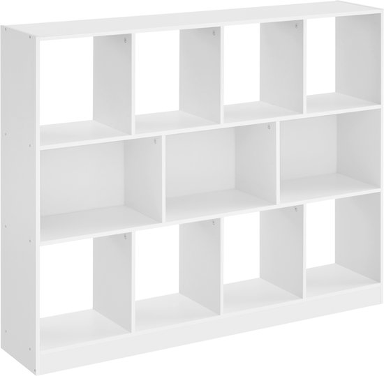 VASAGLE - Boekenkast - 11 Open Vakken - 30,1 x 126,1 x 100,1 cm