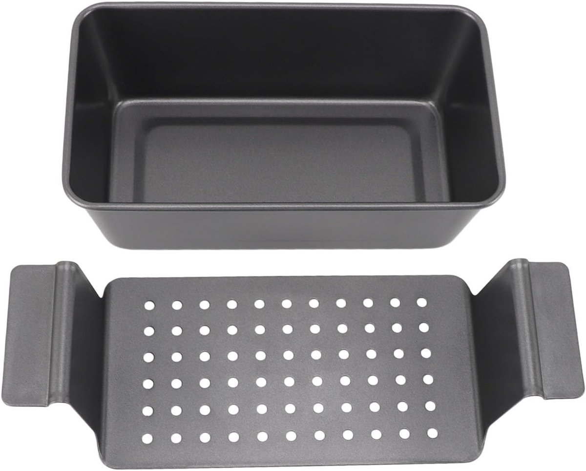 Gehaktbroodpan - Broodvorm - Oven Bakken - Met Vetafvoer - 31x15x8cm