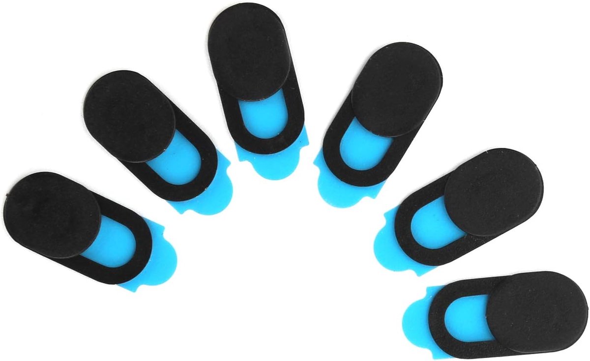 Webcam Covers - Privacy Stickers - Digitale Veiligheid - Ultradun Ontwerp - 6 Stuks - Zwart