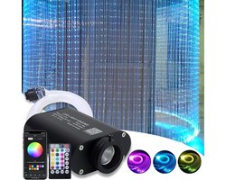 Glasvezel Verlichting - Sterrenhemel Kit - Sfeervolle Decoratie - Geluidsgeactiveerd & App Bediening - 300x 3 Meter - RGBW Instelbaar