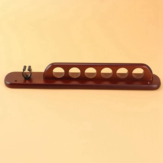Biljartkeu Houder - Pool Keu Rek - Biljart Opbergen - Massief Hout - Wandmontage — afbeelding 3