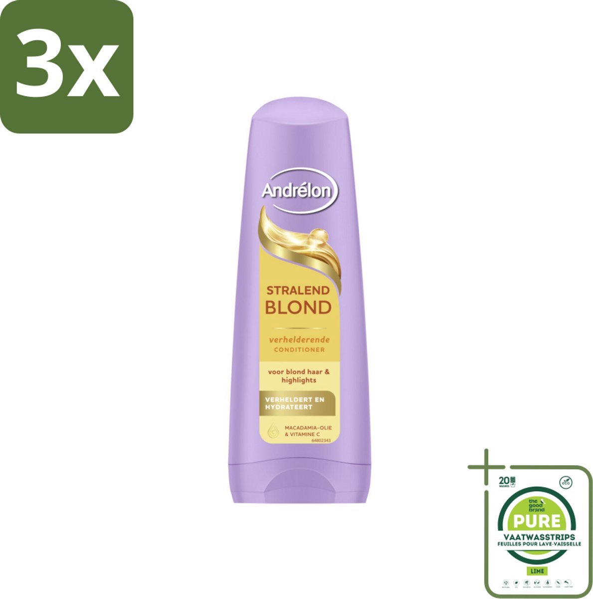 Andrélon Conditioner Stralend Blond - 200 ml x3