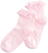 Next - Meisjes - Set van 2 paar katoenrijke enkelsokken met ruches - Roze