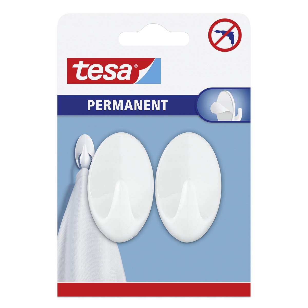 Tesa ophanghaakjes met plakstrip 2st