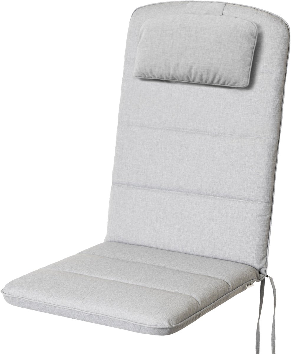 Hobbygarden Antonia Tuinkussen Grijs voor Lage Rug Tuinstoelen – Waterafstotend, UV-bestendig en Comfortabel
