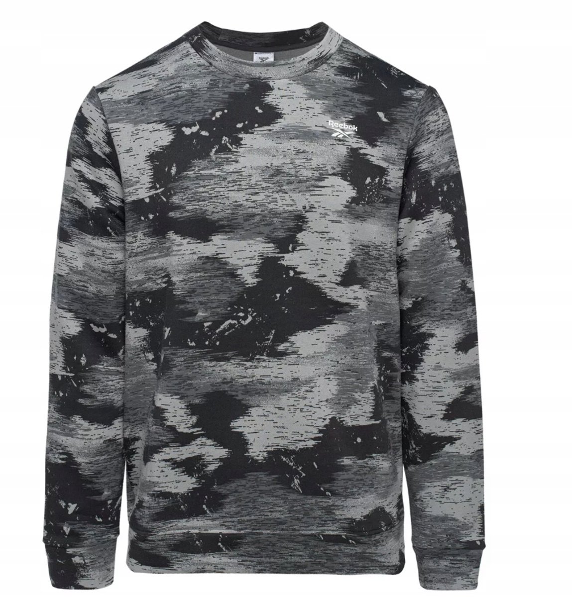 Reebok Mannen Sweater – Lange Mouw Logo Grijs
