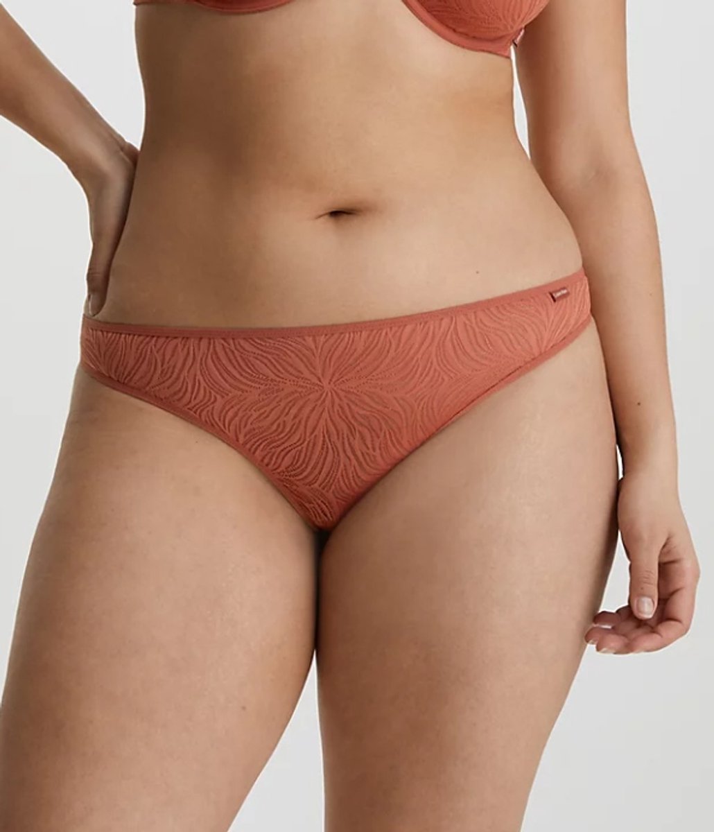 Calvin Klein TIA - Dames String - Maat M - Bruin
