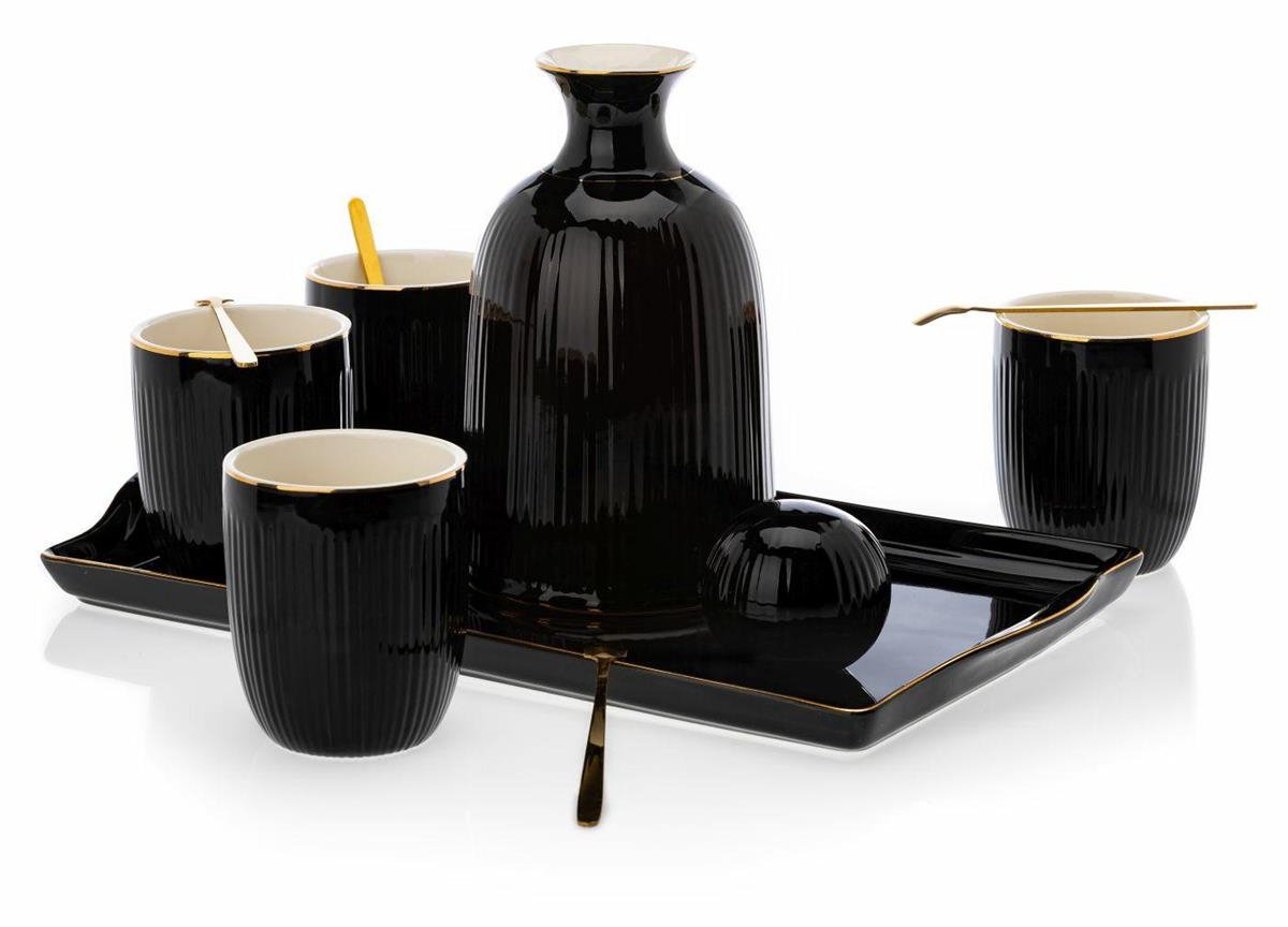 Flore Flore Series - Drankset - Ceramiek - Goudaccent - Stijlvol