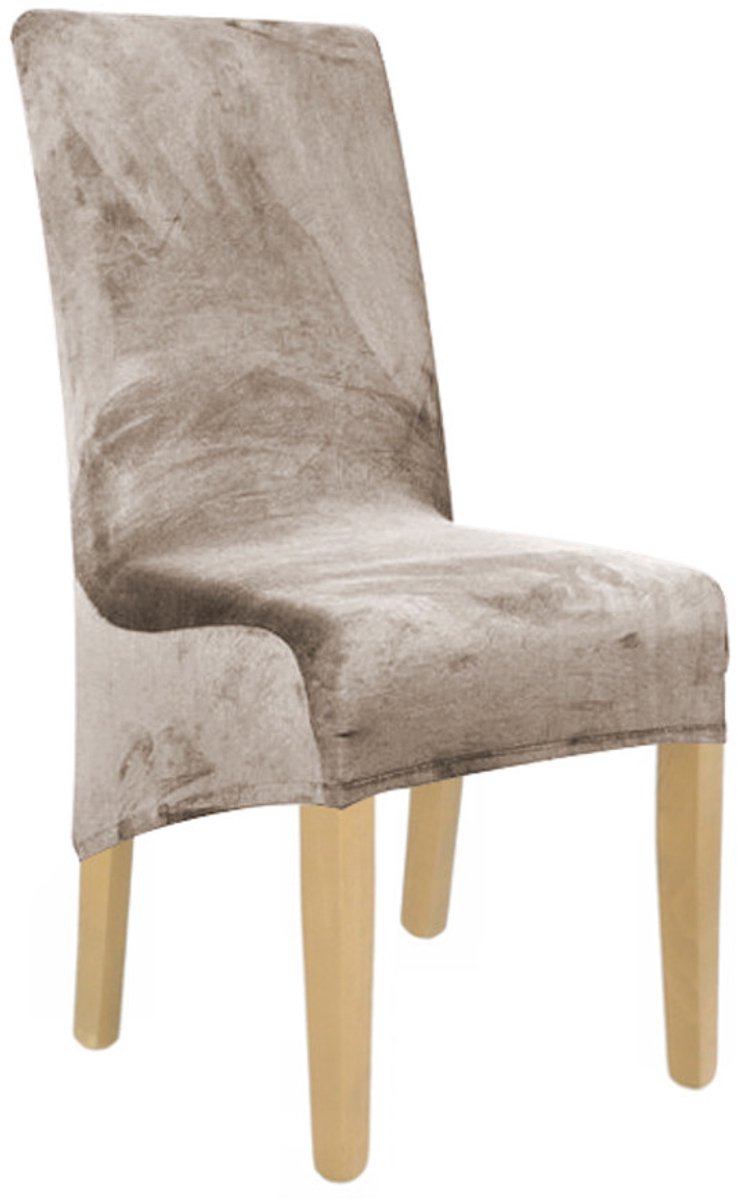 Ubieramy-meble - XL Stoelhoes - Chique Beige - Elastisch Velours