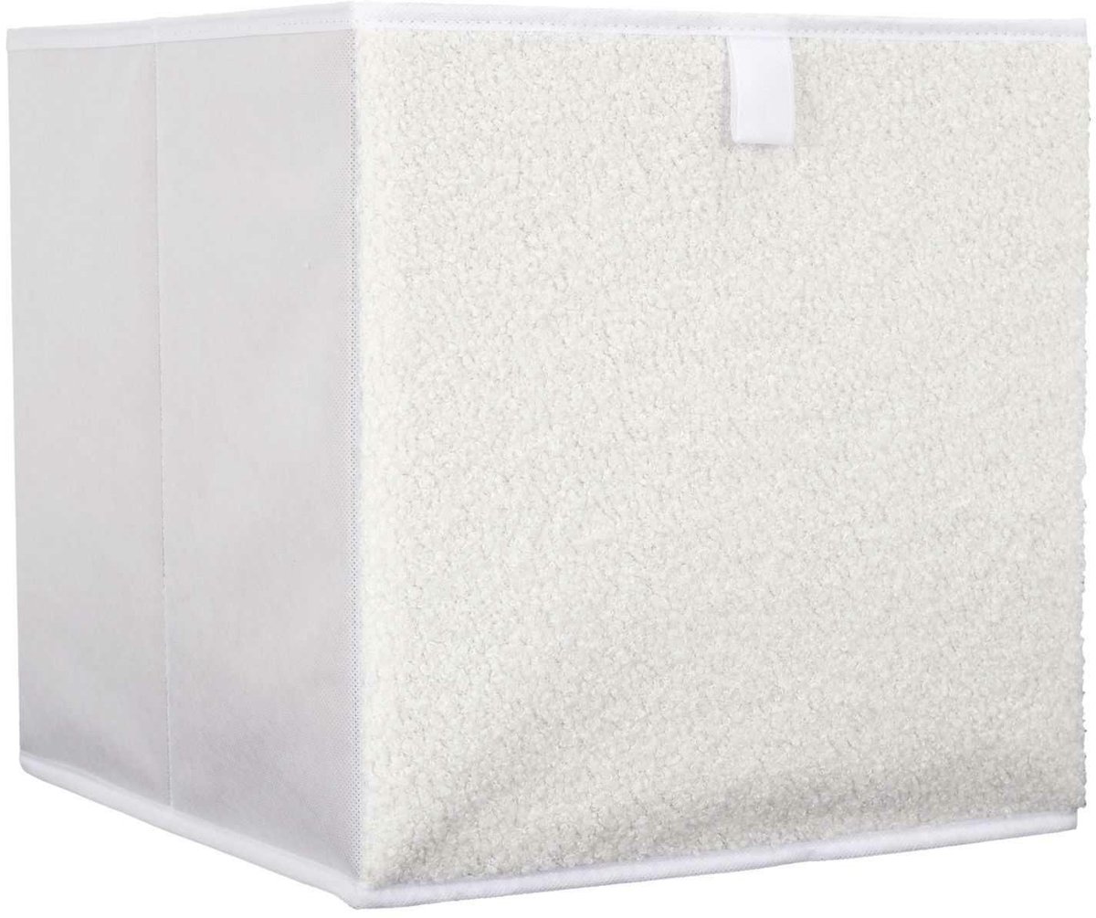 HowHomely SOFT CUBE - Textiele Opberger - 30x30 cm - Bouclé Stof - Opvouwbaar