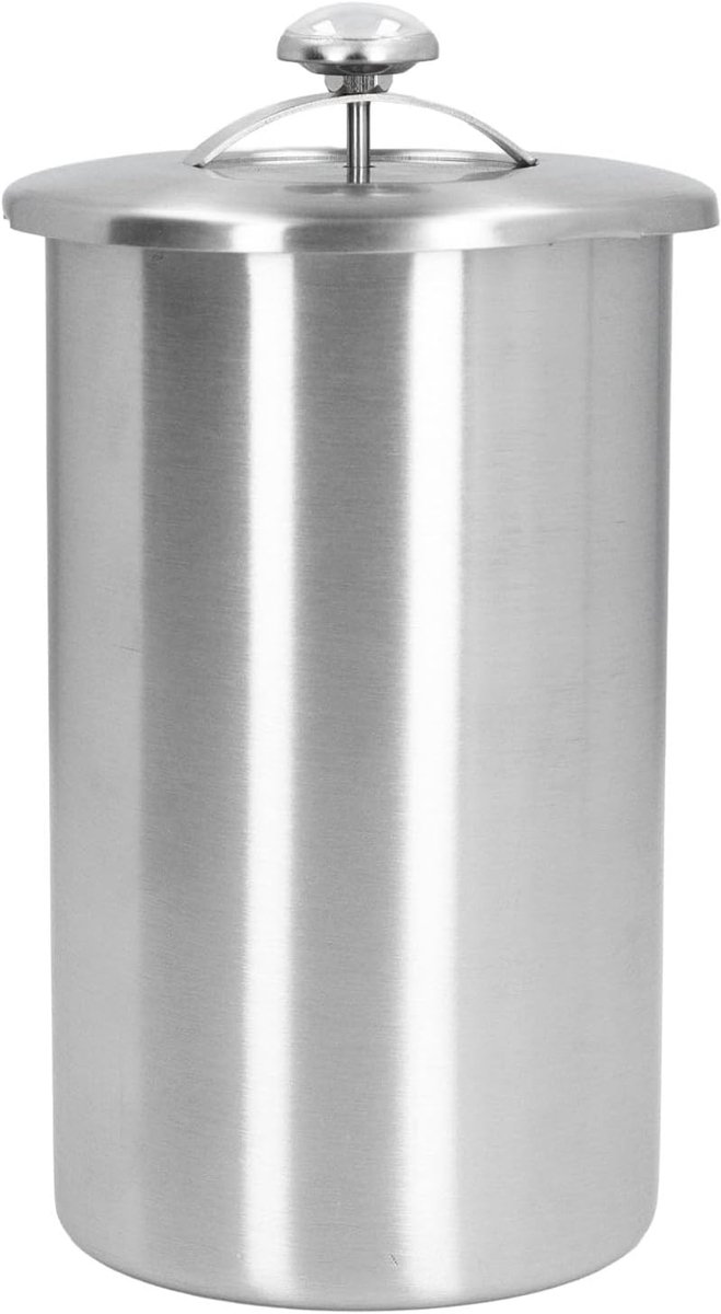 Vleespers Koker - Ham Maker - Zelf Delicatessen Maken - Inclusief Thermometer - 10x18x115cm - Zilverkleurig