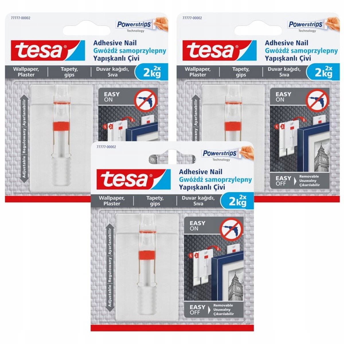 Tesa - Ophanghaken - Verstelbaar - Wit - 2kg