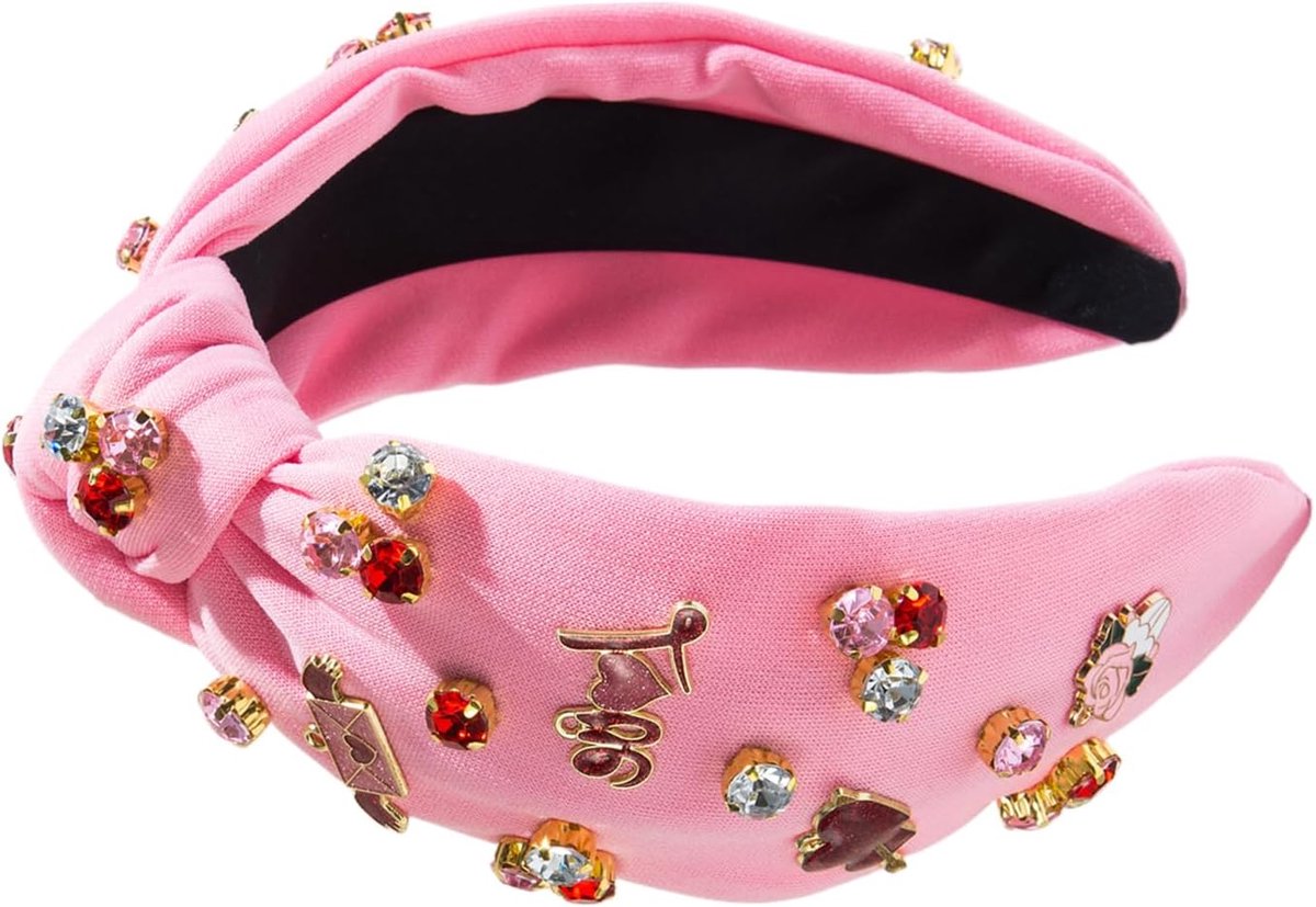 Hoofdband Dames - Accessoire Haar - Feestelijke Gelegenheid - Versierd met Strass - 13 x 17 cm