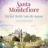 Livre "Bij het licht van de maan" de Santa Montefiore. Roman avec un manoir et un ciel avec des oiseaux sur la couverture.