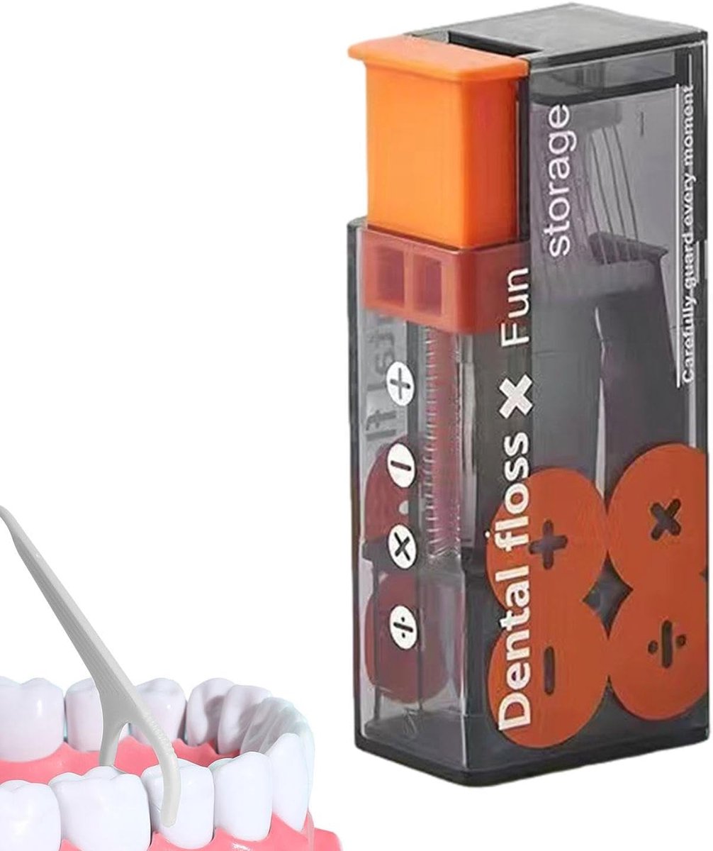 Flosdraad Houder - Tandzijde Etui - Hygiënisch Reinigen - Automatische Uitwerping - Compact Formaat - Transparant