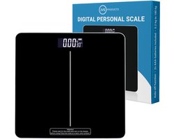 Personenweegschaal - Digitaal - LCD Display - Tot 180 KG - Incl. Batterijen - Lichaamsweegschaal - Zwart